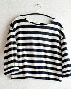 ストライプ柄 7分袖 トップス