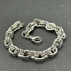 【高級】 シルバー 925 ペーパーチェーン ブレスレット 刻印のサムネイル
