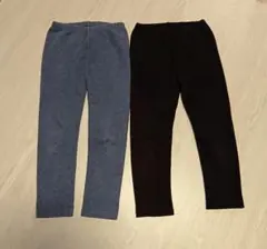 ユニクロ　フリースレギンスパンツ　10分丈　110cm 2枚セット