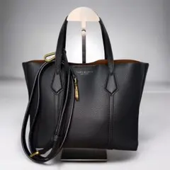 【極美品】トリーバーチ ペリー スモール 2way ショルダーバッグ レザー 黒