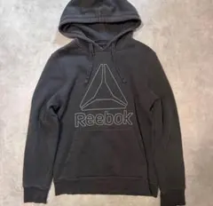 Reebok リーボック パーカー ビッグロゴ ブラック 黒 プルオーバー　M