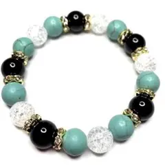 オニキス ターコイズ 天然石 パワーストーン ブレスレット 数珠 お守り