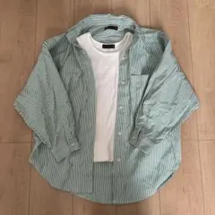 lovetoxic 緑と白のストライプ トップス 140cm