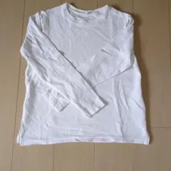 GU リブ長袖カットソー ホワイト　M
