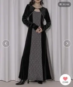 Ezick ベロアワンピース 結婚式　入学式　オケージョン　セレモニー　参戦服