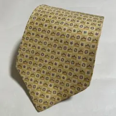 【ネクタイ】Salvatore Ferragamo ネクタイ イエロー パターン