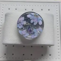 55 再販 ブラック シルバー 蝶々 お花 ヘアゴム ポニーフック ストラップ