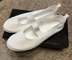 【美品】ムーンスター 上履き 24.5cm 白 スクールシューズ