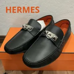 HERMES メンズ モカシン ブラック メタル金具 2026年最新】HERMES カラー：ブラック系 メンズ モカシン・デッキ