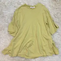 エンフォルド　Tシャツ、カットソー、オーバーサイズチュニック丈　38 イエローのサムネイル