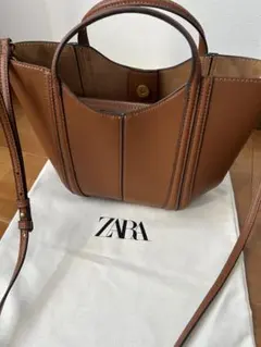 美品　ZARA ステッチミニシティバッグ