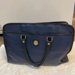 Orobiancoネイビー レザービジネスバッグ