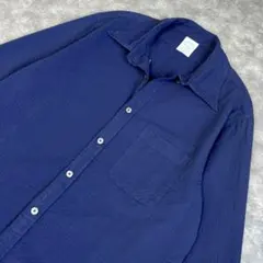 BROOKS BROTHERS シアサッカー L/S シャツ ネイビー 無地のサムネイル