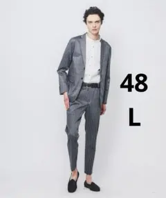 美品 ABAHOUSE 速乾 ストレッチスーツ セットアップ L48 洗える