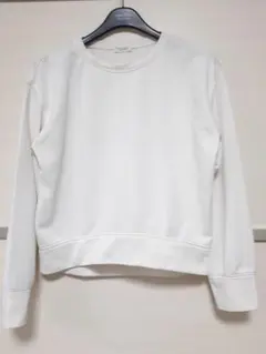 BEAUTY&YOUTH ホワイト クルーネック長袖