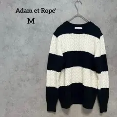 アダムエロペ ボーダー柄 長袖 セーター M Adam et Rope'