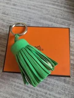 みやちゃん様専用！エルメス グリーンフリンジキーホルダー