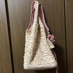 スパンコール　ニット手さげのサムネイル