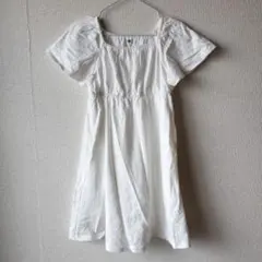送料込み❢　UNIQLO　Kids半袖ワンピース　120㎝　ホワイト