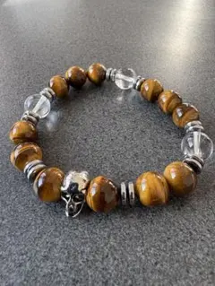 タイガーアイ スカル ブレスレット