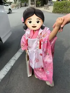 七五三 三歳 女の子 セット ピンク 花柄 着物 被布着 草履付