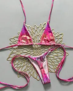 3380 超ブラジリアンビキニ　サテンピンク XS クリーニング済