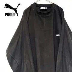 PUMA プーマ トレーナー スウェット ロンT フリース 薄手 ブラック L