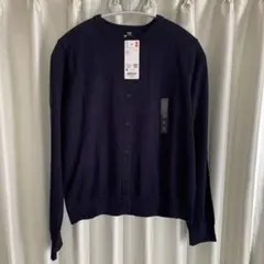 【新品未使用】UNIQLO UVカットクルーネックカーディガン　M ネイビー