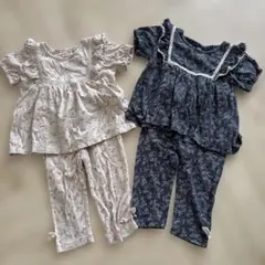 ベビー トップス 90 セットアップ花柄 双子のサムネイル