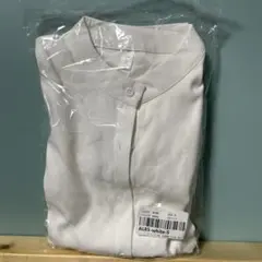 長袖 バンドカラーシャツ ホワイト Sサイズ