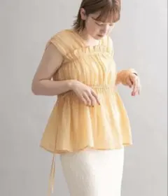 【KBF】ノースリーブギャザーブラウスのサムネイル