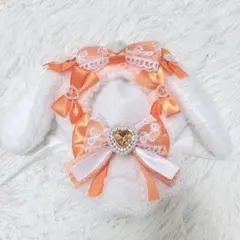 ぬい服 着ぐるみ ちびぐるみ 11cm うさぎ 羽付き オレンジ