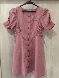 ジェニーラブ　ギンガムチェック 半袖ワンピース140