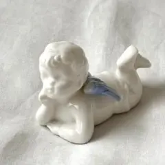 陶器製 天使のフィギュア