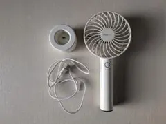 Francfranc 充電式ハンディファン ホワイト