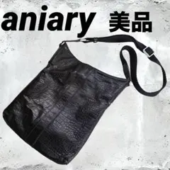 美品 アニアリ ショルダーバッグ サコッシュ レザー クロコ 型押しY2K