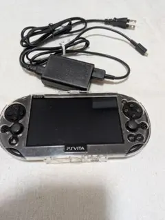 PS Vita 本体PCH2000 ブラック 充電器、クリアケース付き