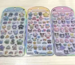 コットンパフィーシール　 はぴだんぶい　サンリオ　マイメロクロミ　3点セット
