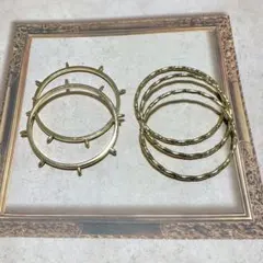 ゴールドトーン バングルセット