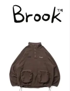 Brook フリース L ブラウン ブルック スナップT