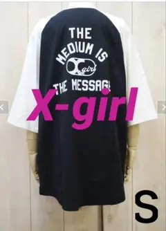 試着のみ‼️X-girl⭐️ラグランTシャツワンピ⭐️Ｓサイズ