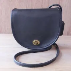 極美品 オールドコーチ ショルダーバッグ OLD COACH NAVY 9825