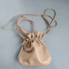 Helm 巾着ショルダーバッグ ピンクベージュのサムネイル