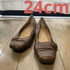 アンナコレクション コンフォートパンプス ブラウン 24cm 美品のサムネイル