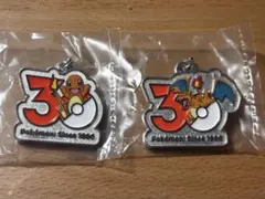 ポケモン30周年 メタルチャームマスコット めじるしアクセサリー リザードン