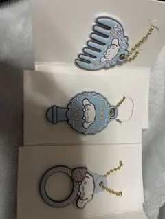 サンリオ　ぷちコーム　ラバーキーホルダーリング　プチミラー　シナモロール