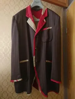 コムデギャルソンオムプリュス ジャケット ストライプ バイカラー L