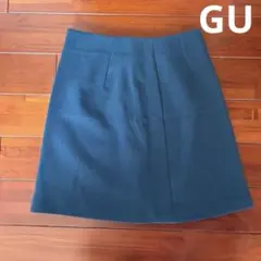 GU タイトスカート S ダークブルー　ジーユー　カラーミニスカート