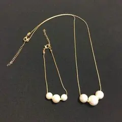 コットンパール ネックレス ブレスレット