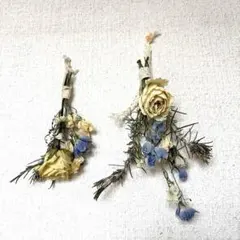 ドライフラワー　2個セット　ミニミニ　スワッグ　ブーケ